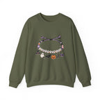 Halloween Spooky Vibes Friendship Bracelet Crewneck Sweatshirt