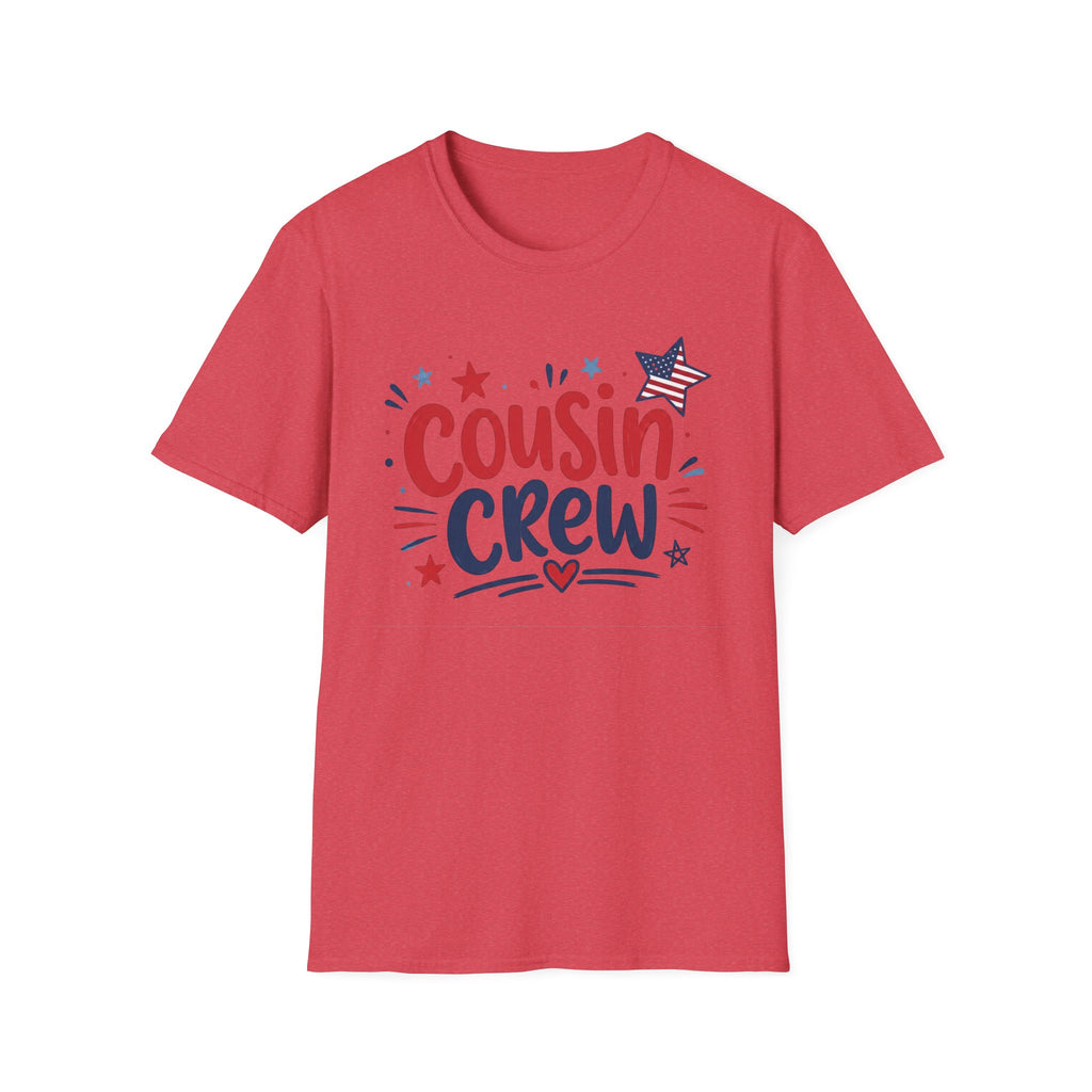 Patriotic Cousin Crew T-Shirt | American Flag Star Graphic Tee, Fourth Of July Family Matching Holiday Top
