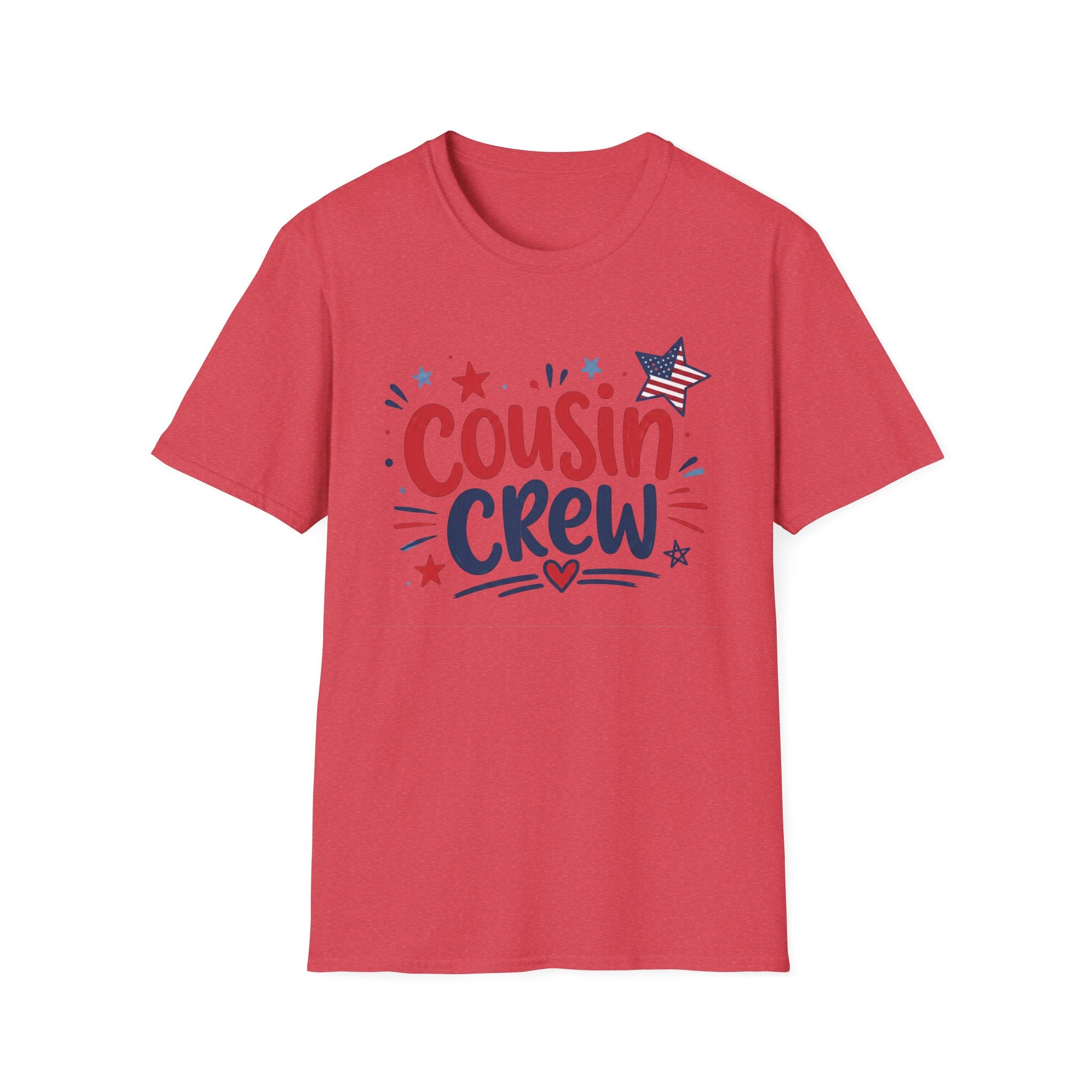 Patriotic Cousin Crew T-Shirt | American Flag Star Graphic Tee, Fourth Of July Family Matching Holiday Top