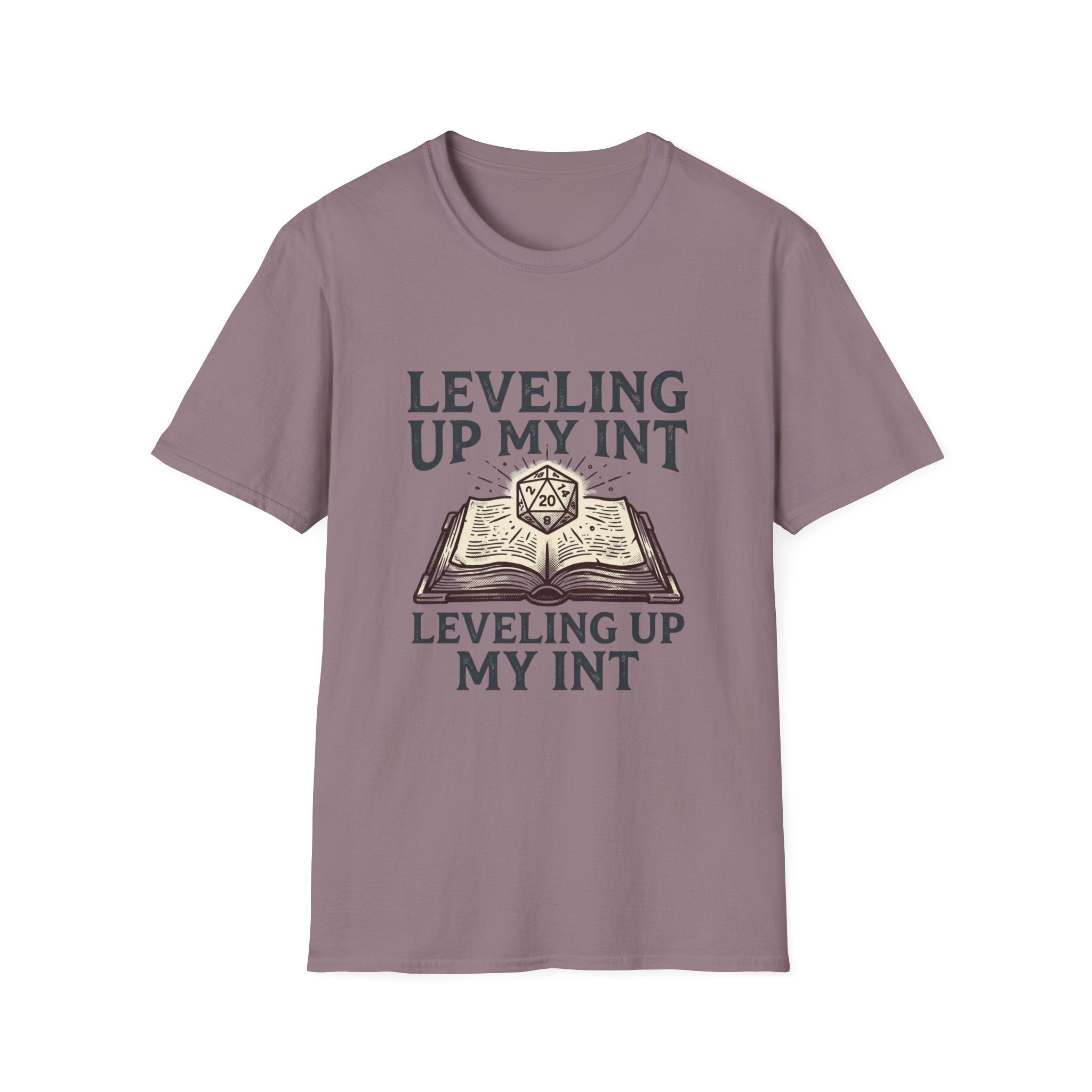 Leveling Up My INT T-Shirt — D20 Dice Gamer RPG Tee