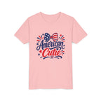 Bow American Cutie Red White Blue Youth Short Sleeve Tee