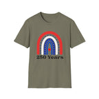 USA 250 Years Rainbow T-Shirt Patriotic Semiquincentennial Tee