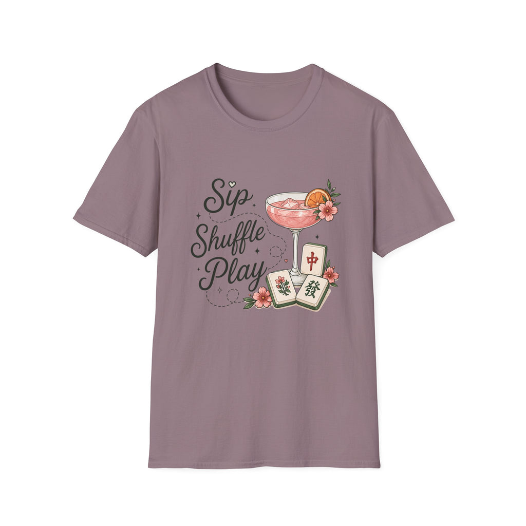 Sip Shuffle Play Cocktail & Mahjong T‑Shirt