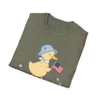 Patriotic Duck T-Shirt, Cute 4th of July Duck Tee, Funny American Flag Duck Shirt, Fourth of July Women Girls Shirt, Cottagecore Patriotic Tee, USA Duck Gift