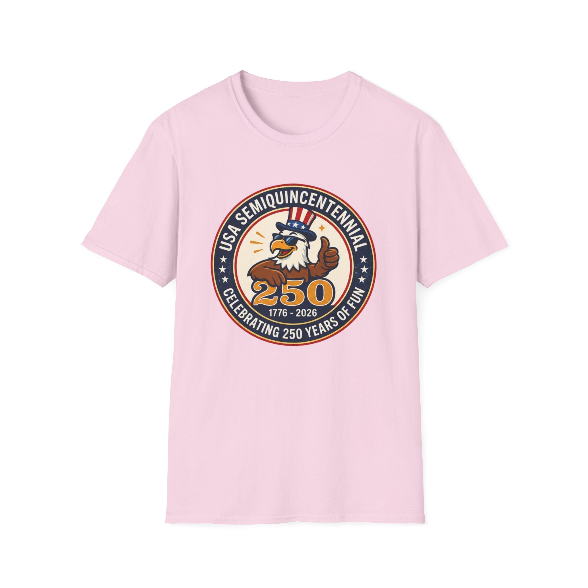 USA Semiquincentennial 250 Years Tee, Patriotic Eagle Celebration Shirt, Red White Blue Anniversary Graphic Top, American Pride Outfit T-Shirt