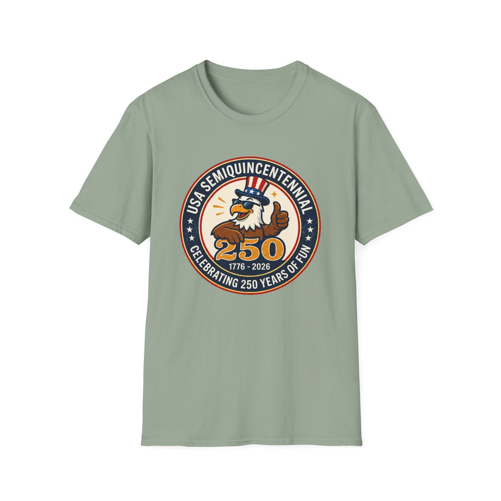 USA Semiquincentennial 250 Years Tee, Patriotic Eagle Celebration Shirt, Red White Blue Anniversary Graphic Top, American Pride Outfit T-Shirt