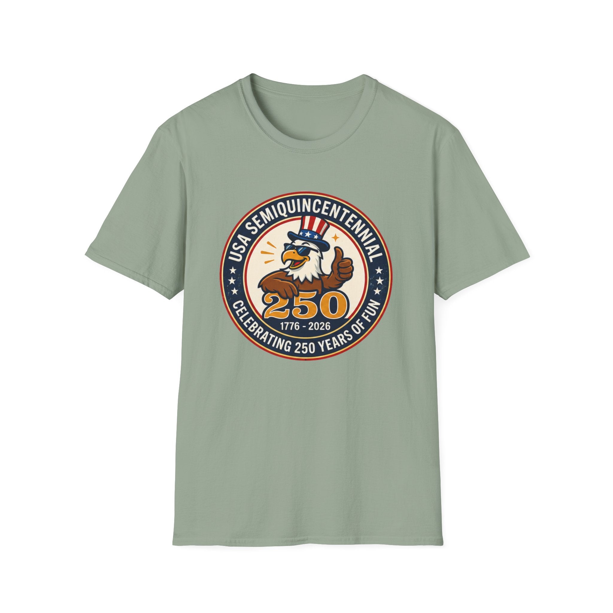 USA Semiquincentennial 250 Years Tee, Patriotic Eagle Celebration Shirt, Red White Blue Anniversary Graphic Top, American Pride Outfit T-Shirt