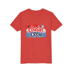 Cousin Crew Patriotic Tee, Red White Blue USA Shir t, Fun Family Celebration Graphic Top, Fourth of July OutfitYouth Short Sleeve Tee