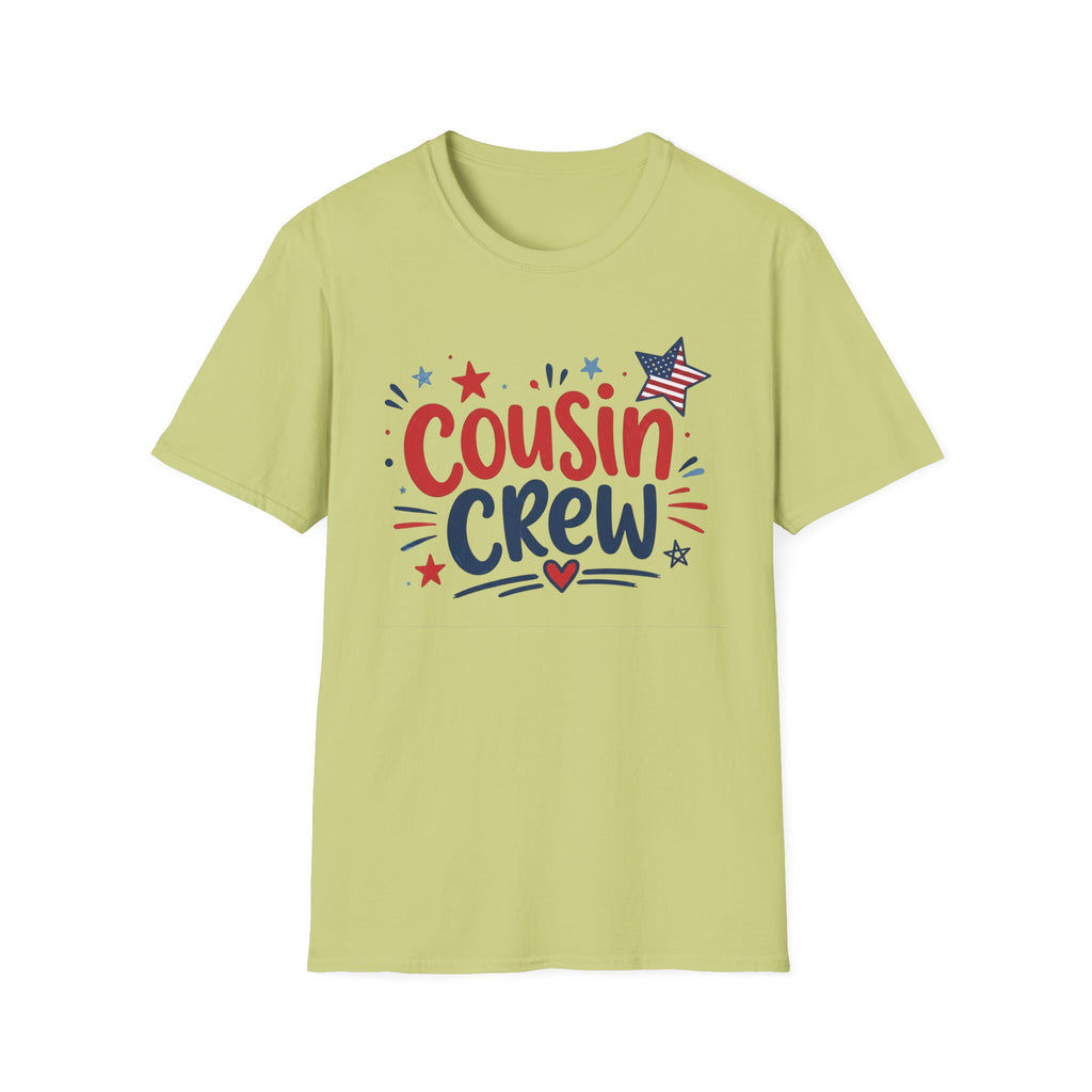 Patriotic Cousin Crew T-Shirt | American Flag Star Graphic Tee, Fourth Of July Family Matching Holiday Top