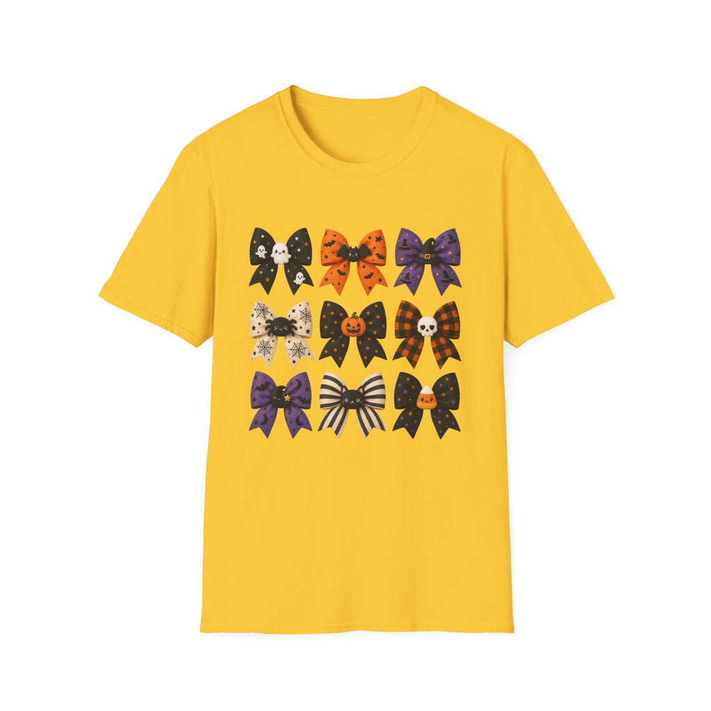 Halloween Bow Graphic T-Shirt — Cute Spooky Bows & Icons