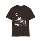 Cat & Books T‑Shirt — Mystical Reading Graphic Tee