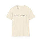 Stars and Stripes Script T-Shirt, 4th of July, Minimalist Patriotic Tee, Subtle Patriotic Gift, Dainty Script America Independence Day