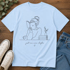 Minimal Line Art Reading Tee — "Just One More Chapter" T-Shirt