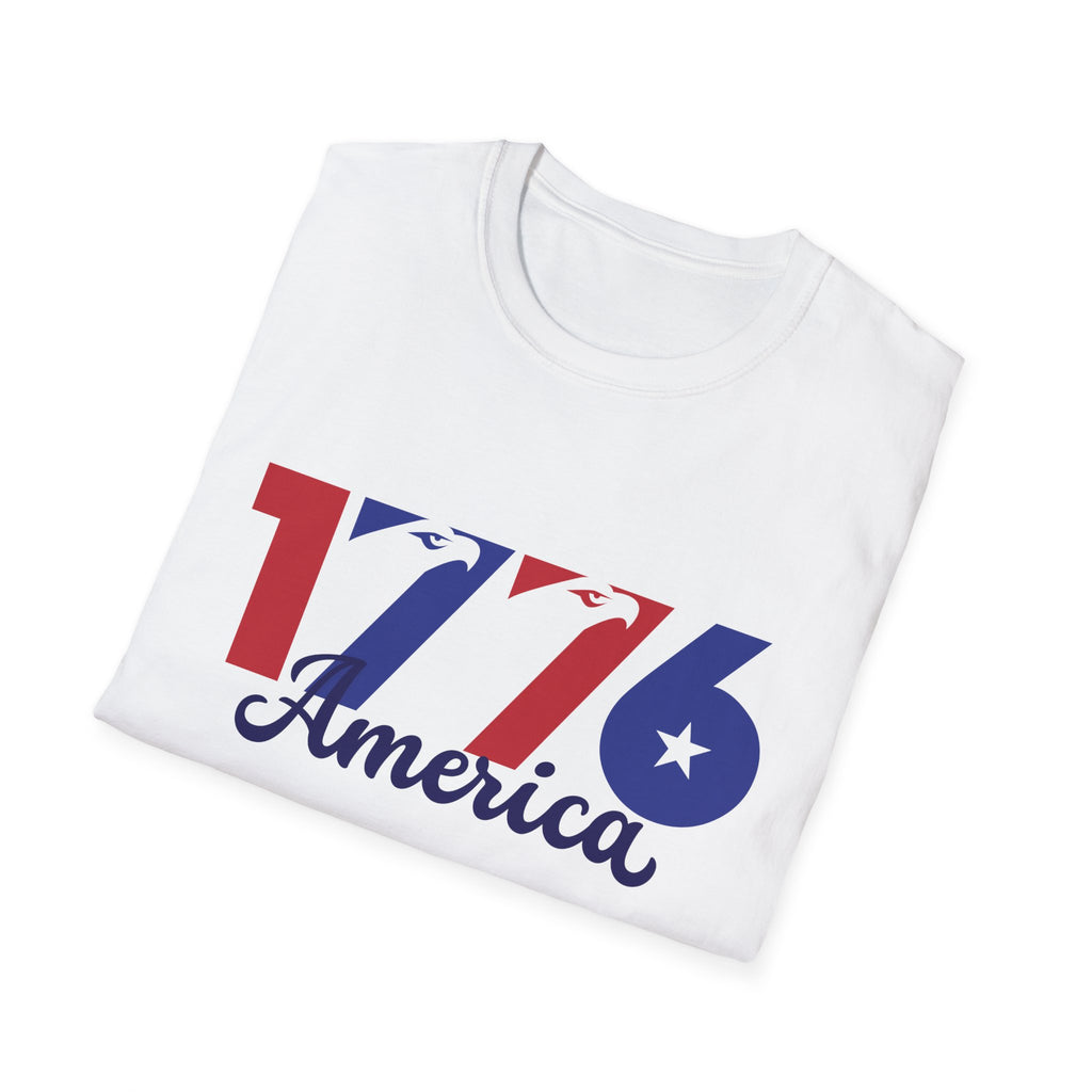1776 America Patriotic T-Shirt, Vintage USA Independence Day Tee, Retro Fourth of July Graphic Shirt, Americana Celebration Apparel, Freedom Inspired Outfit