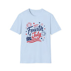 Patriotic Happy Fourth of July Graphic Tee USA Star Spangled- Celebration Flag T-Shirt