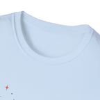 Happy 4th of July Sparkle Bow T-Shirt, Coquette Patriotic Sparkle Star Tee, Feminine Independence Day Shirt, Cute Mixed Typography 4th July