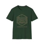 Gaming T-Shirt — 'Stories & Stats' Controller Spellbook Graphic