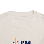 Born on the 4th of July Tee, Patriotic Birthday USA Shirt, Red White Blue Cupcake Graphic Top, Independence Day Celebration Outfit Toddler Short Sleeve Tee