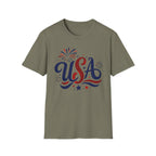 Patriotic USA Fireworks Graphic Tee - 4th of July Celebration Patriotic T-Shirt
