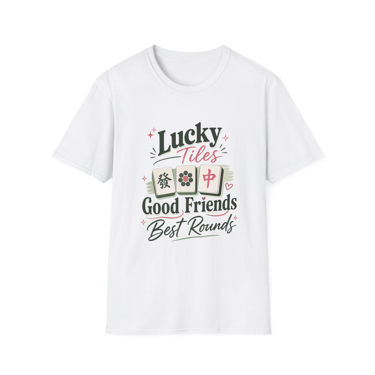 Lucky Tiles Good Friends, Best Rounds - Mahjong T-Shirt