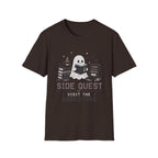 Ghost Reader T-Shirt — "Side Quest: Visit the Bookstore" Cute Halloween Book Lover Tee