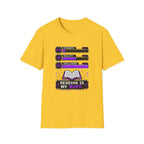 Reading Is My Buff T-Shirt — Gamer RPG Stat Bars Book Lover Tee