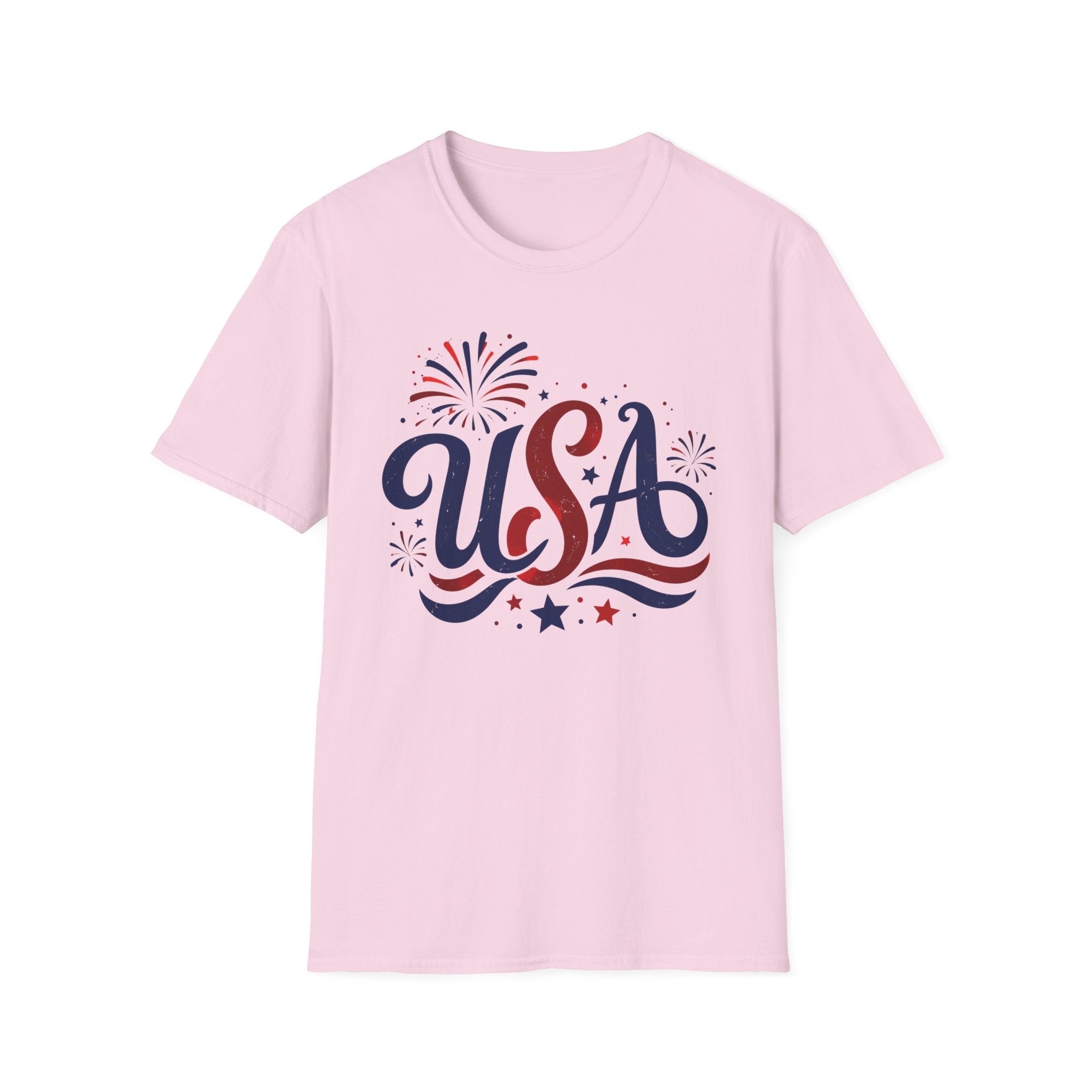Patriotic USA Fireworks Graphic Tee - 4th of July Celebration Patriotic T-Shirt