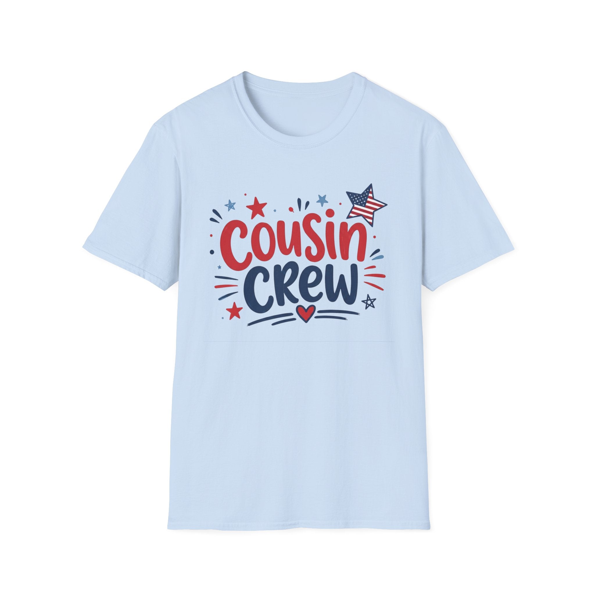 Patriotic Cousin Crew T-Shirt | American Flag Star Graphic Tee, Fourth Of July Family Matching Holiday Top