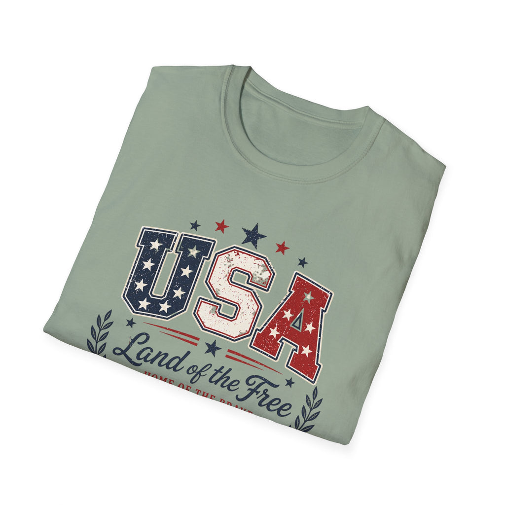 Land of the Free Home of the Brave 250 Years Shirt, 4th of July, Bold, Distressed USA Varsity 1776 2026 Tee, Classic Patriotic Banner America Anniversary T-Shirt, Gift