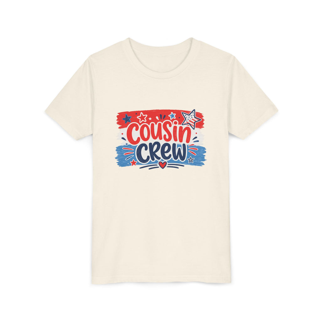 Cousin Crew Patriotic Tee, Red White Blue USA Shir t, Fun Family Celebration Graphic Top, Fourth of July OutfitYouth Short Sleeve Tee