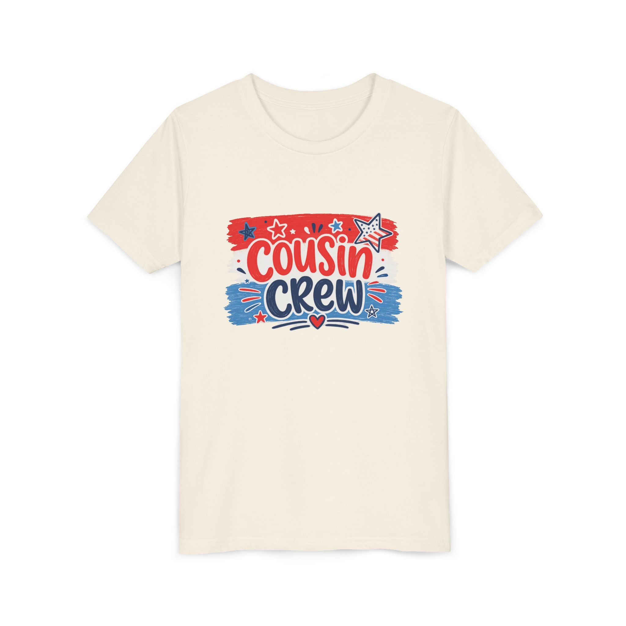 Cousin Crew Patriotic Tee, Red White Blue USA Shir t, Fun Family Celebration Graphic Top, Fourth of July OutfitYouth Short Sleeve Tee