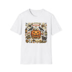 Halloween Pumpkin & Ghost Tee — "All Hallows Eve, Trick or Treat" Graphic T-Shirt