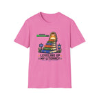 Literacy Level-Up T-Shirt — "Leveling Up My Literacy" Book Gamer Tee