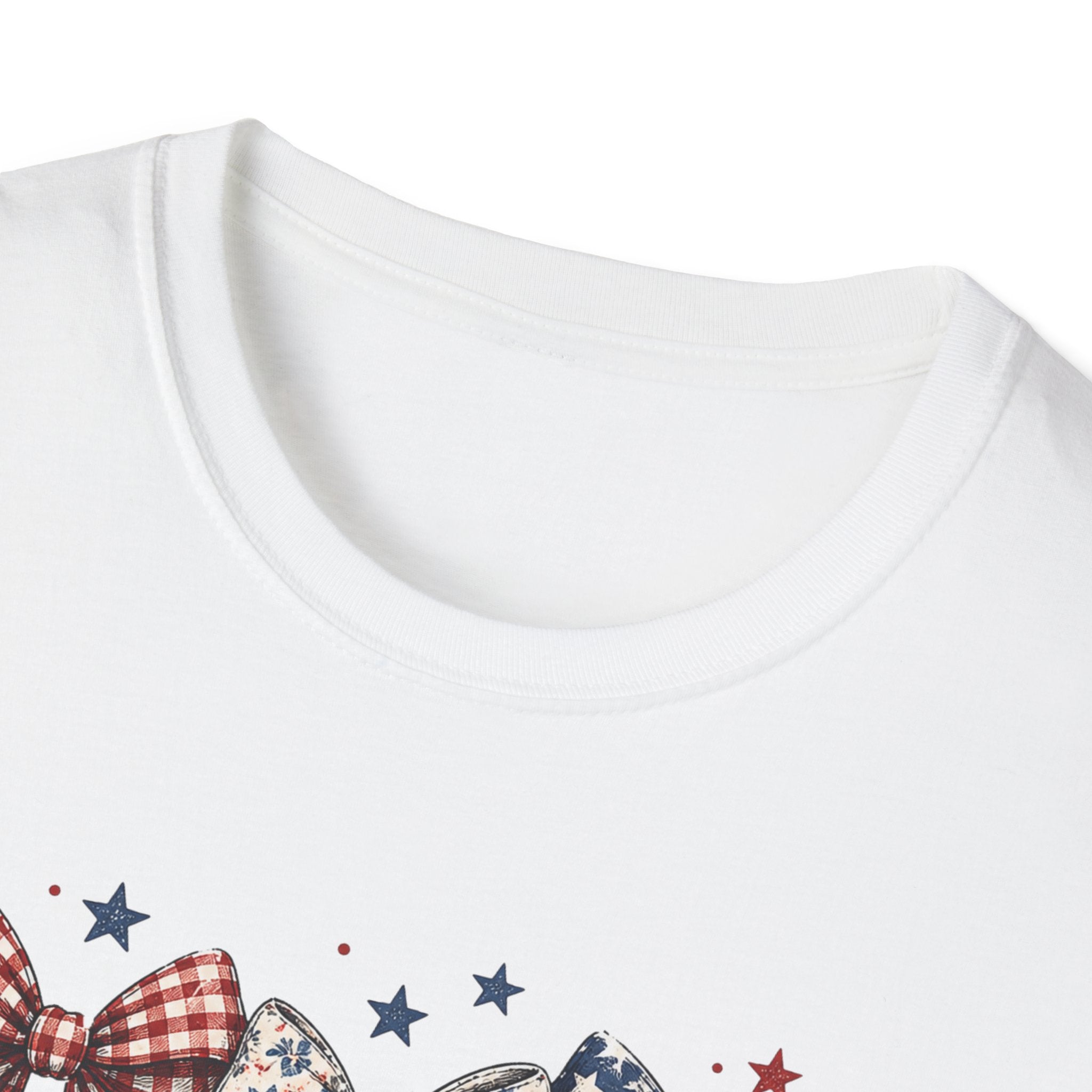 America 250 Years of Freedom Bow Shirt, Coquette Patriotic Trio Bow Tee 1776 2026, 4th of July Women's Vintage Bow T-Shirt, Gingham Stars Floral Patriotic Anniversary Gift