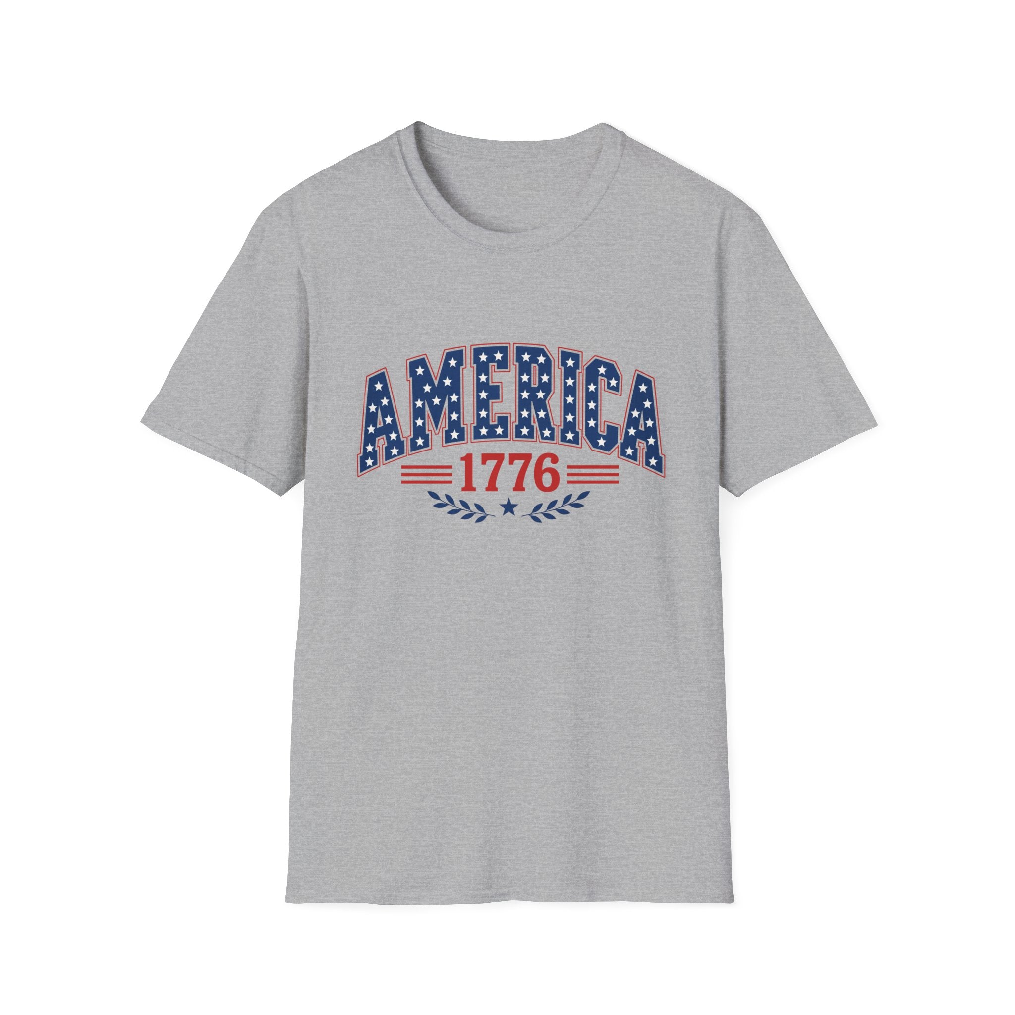 America 1776 Patriotic Tee, USA Heritage Shirt, Red White Blue Graphic Top, Classic American Pride OutfitT-Shirt