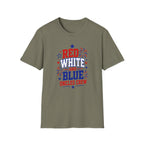 Patriotic Uncles Crew Graphic Tee - 4th of July Red White and Blue Uncle Fireworks cle T-Shirt