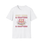 Cozy Vibes & Chapters T-Shirt — Cute Gamer + Booklover Graphic Tee