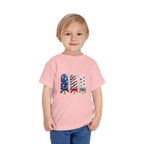 Patriotic Popsicle Trio Tee, Red White Blue USA Shirt, Cute Summer Fireworks Graphic Top, Fourth of July Celebration Outfit Toddler Short Sleeve Tee