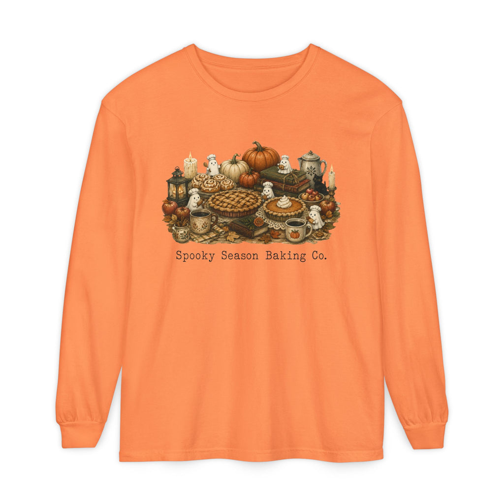 Spooky Season Autumn Baking Crew Cozy Fall Long Sleeve T-Shirt
