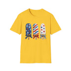 Patriotic Popsicle T-Shirt | Fourth Of July Watercolor Ice Pop Graphic Tee, Coquette Bow Summer Holiday Top