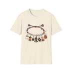 Halloween Charm Bracelet T-Shirt — Cute Howl-ween Puppy Dog & Ghost Graphic Tee