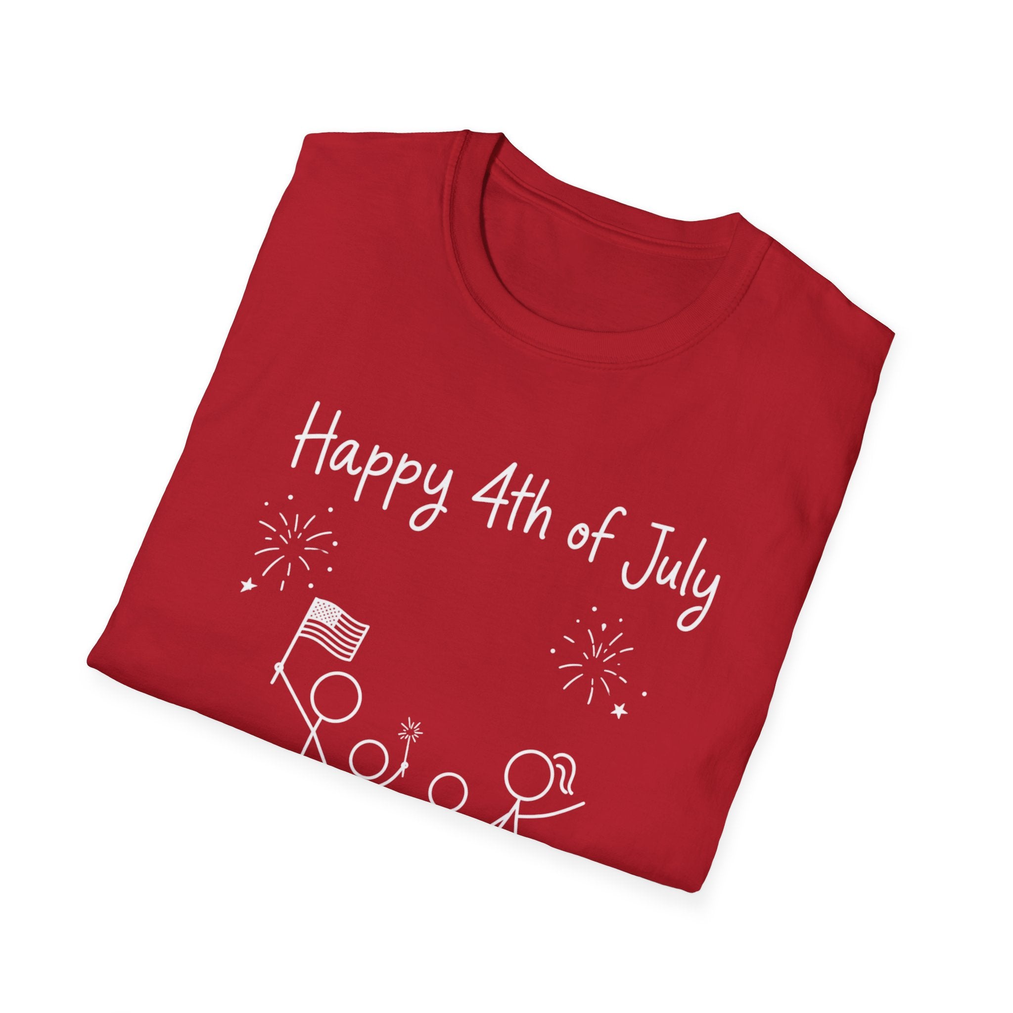 Happy 4th of July, Stick Figure Family T-Shirt, 250th Anniversary Tee, 1776 2026, America 250 Years, Gift, Independence Day