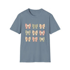 Reading Bows T‑Shirt — Pastel Book Lover Graphic Tee