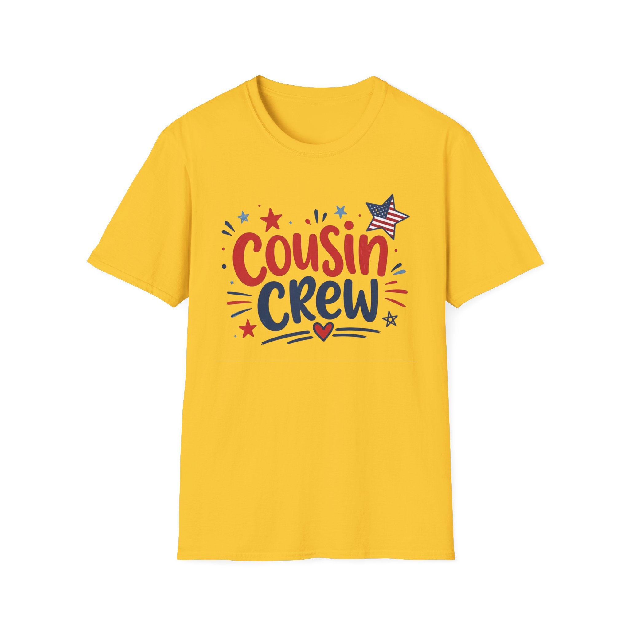 Patriotic Cousin Crew T-Shirt | American Flag Star Graphic Tee, Fourth Of July Family Matching Holiday Top