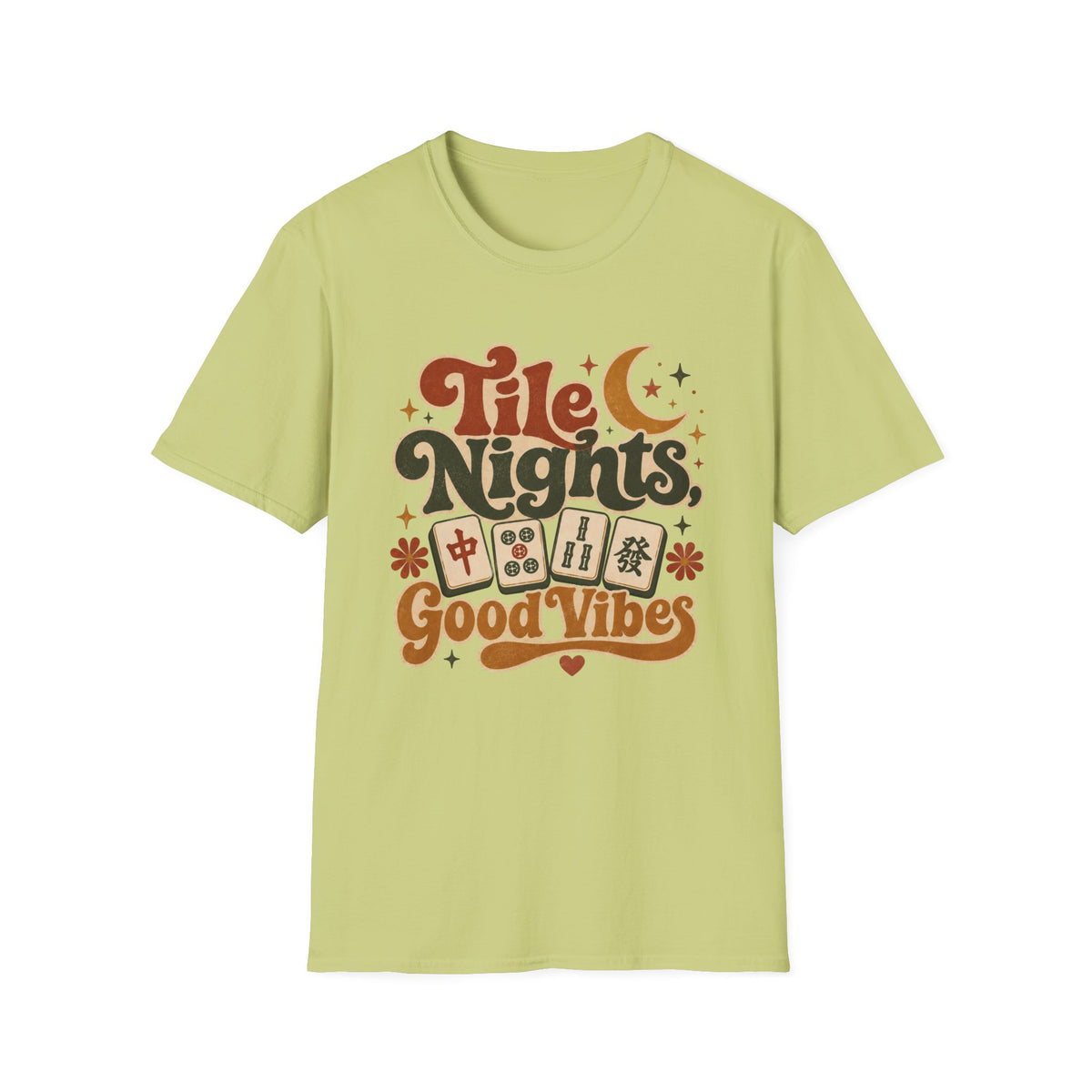 Tile Nights T-Shirt — Mahjong & Game Night Retro 'Good Vibes' Tee