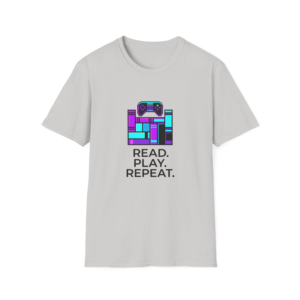 Gaming T-Shirt — Read. Play. Repeat. Retro Controller Graphic