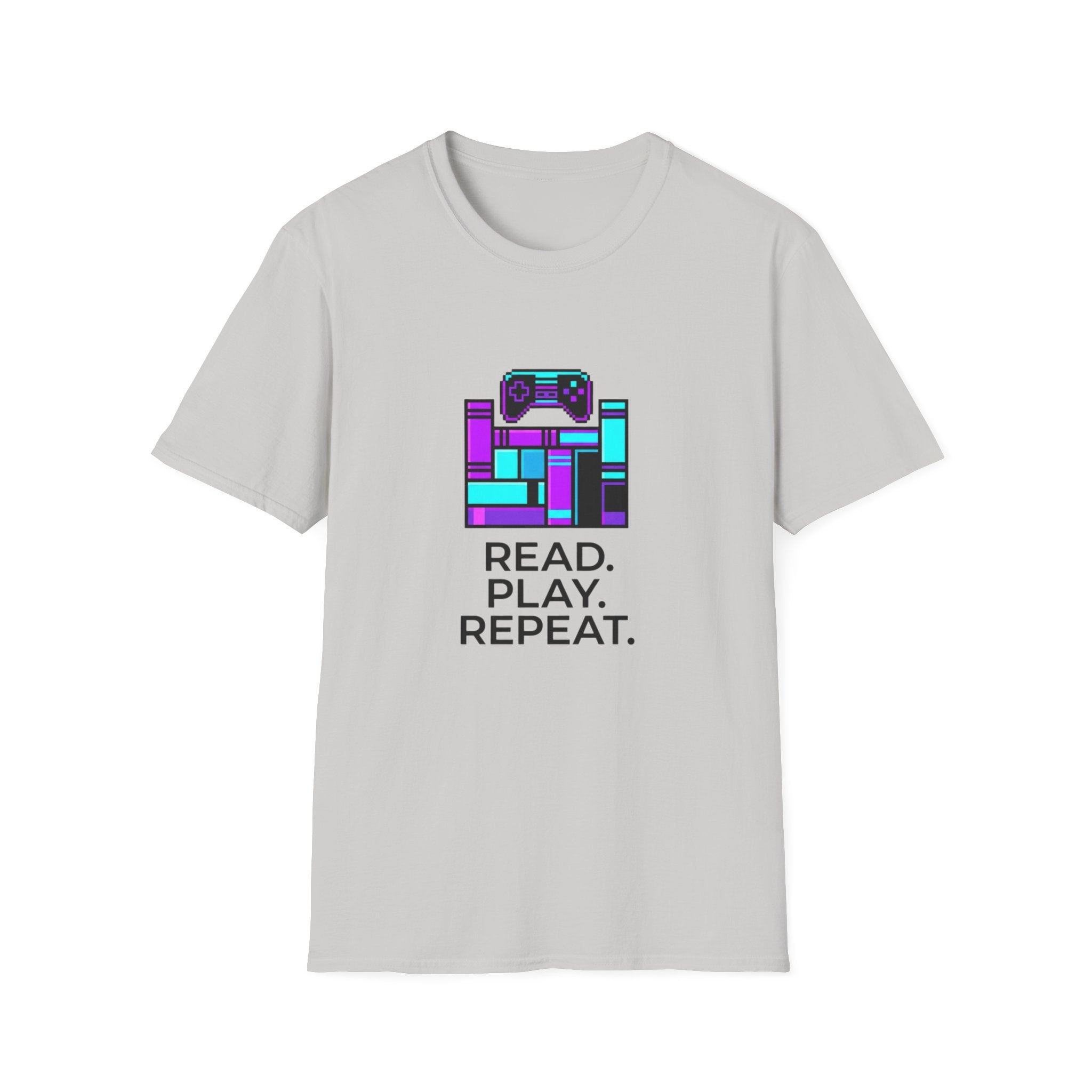 Gaming T-Shirt — Read. Play. Repeat. Retro Controller Graphic