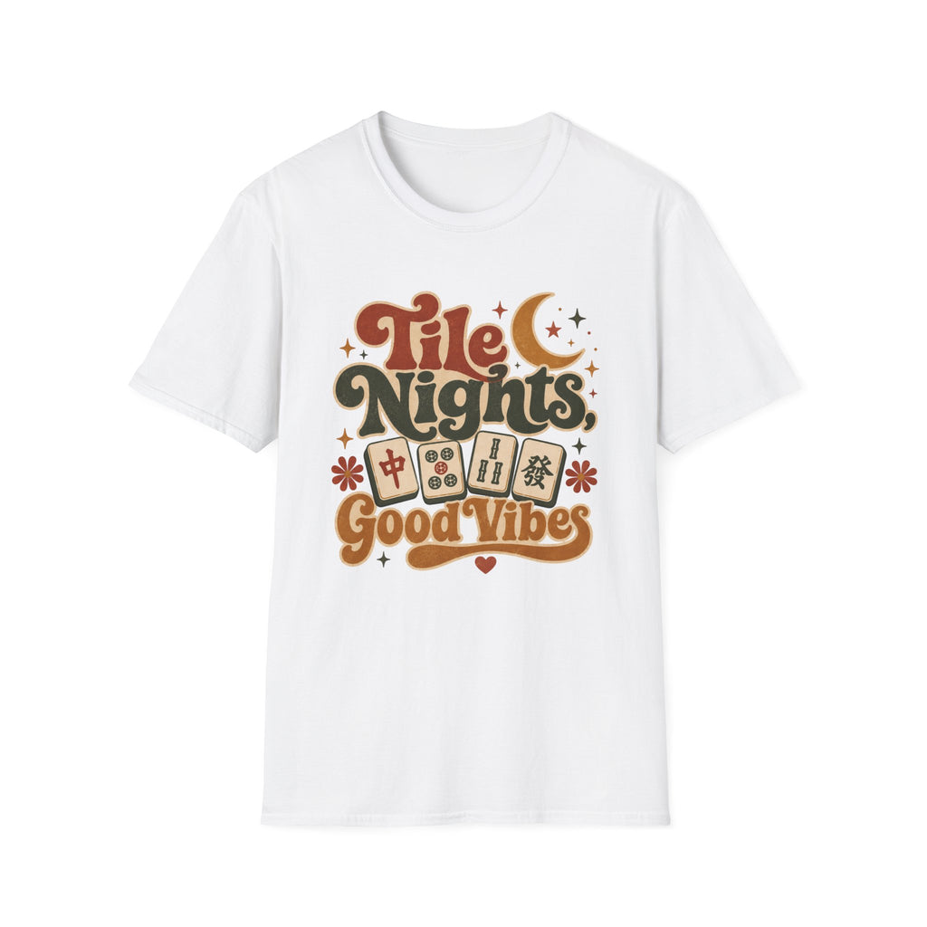 Tile Nights T-Shirt — Mahjong & Game Night Retro 'Good Vibes' Tee