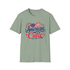 American Cutie T-Shirt | Patriotic Heart Sunglasses Graphic Tee, Fourth Of July Stars Fireworks Top