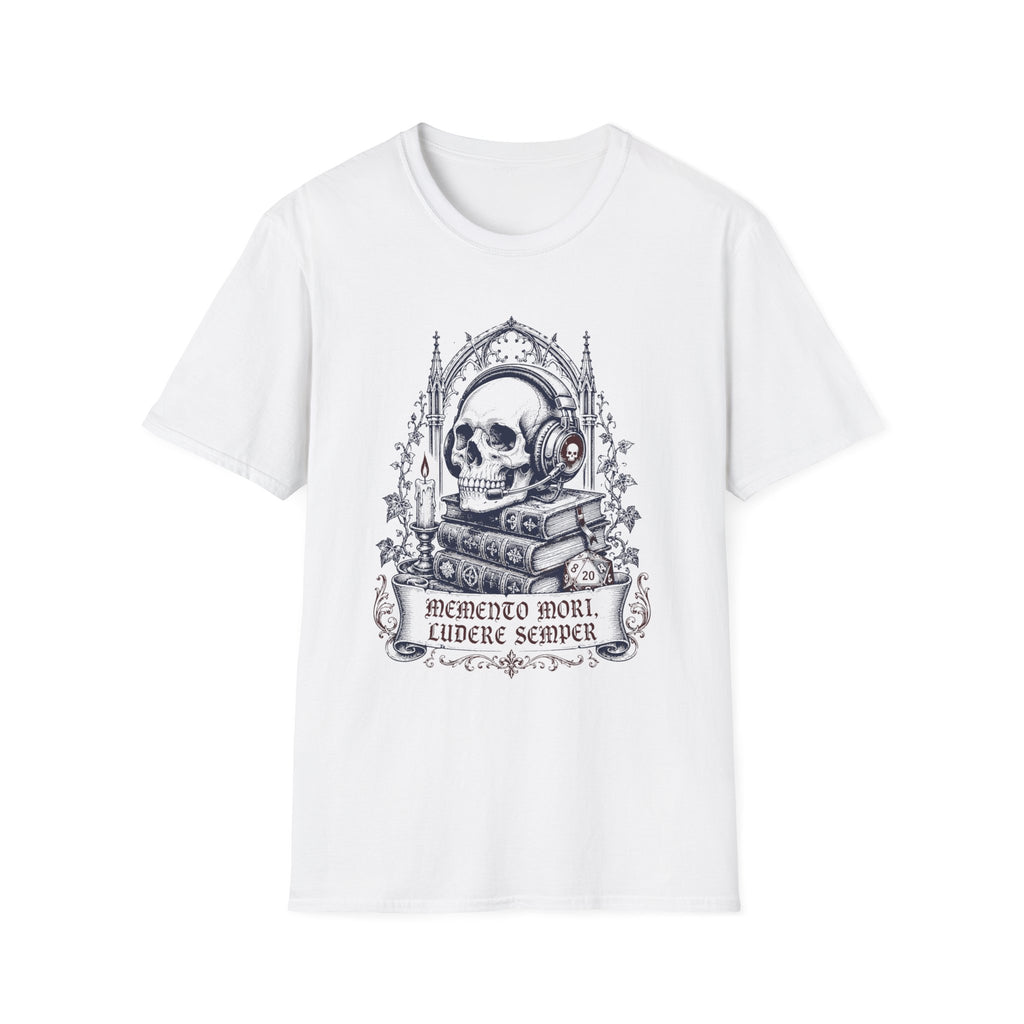 Skull & Books T-Shirt — Memento Mori Gothic Graphic Tee
